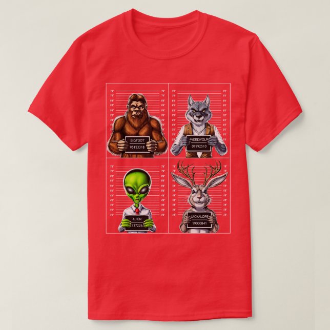 Cryptids Mugshot T Shirt (Design framsida)