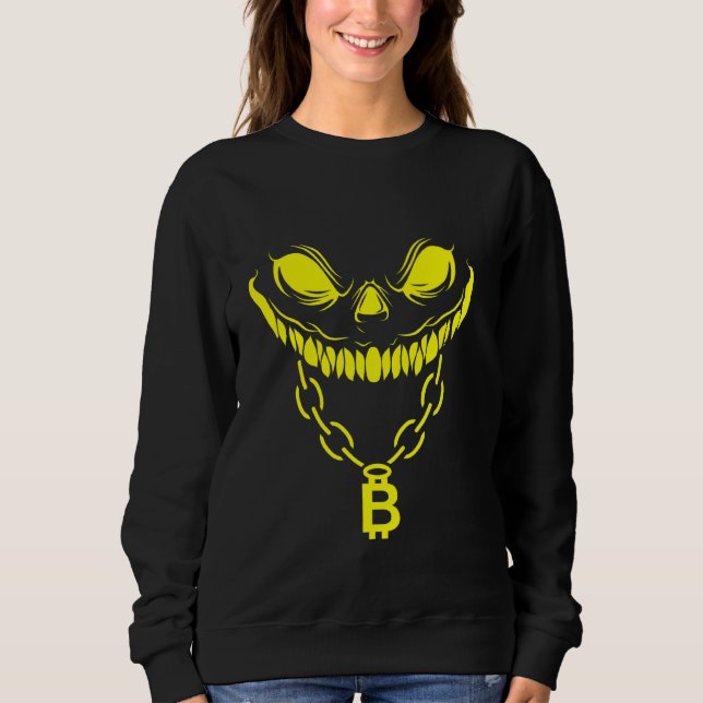 Crypto Ansikte Bitcoin chain Coin Crypto Blockchai T Shirt (Framsida)