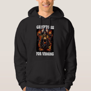 Crypto är for Virgins Cringe Skeleton Hoodie