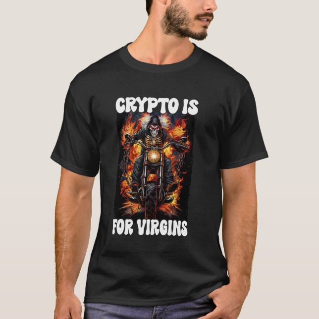 Crypto är for Virgins Cringe Skeleton T Shirt (Framsida)