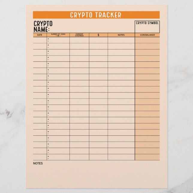 Crypto Asset Tracker med kontosaldo, överföring Reklamblad (Framsidan)