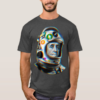 Crypto Benjamin Cyber Space Astronaut Miner Glitch T Shirt