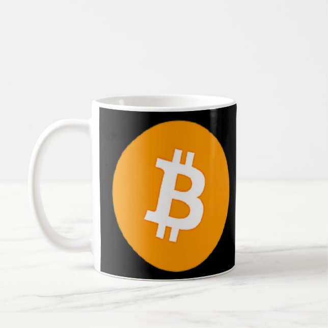Crypto Bitcoin Blockchain Cryptocurrency Roligt Kaffemugg (Vänster)