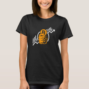 Crypto Bitcoin Coin Stiga upp Symbol Blockchain In T Shirt