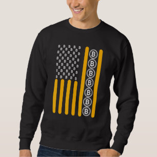 Crypto Bitcoin Cryptocurrency Blockchain Hodl-Flag Lång Ärmad Tröja
