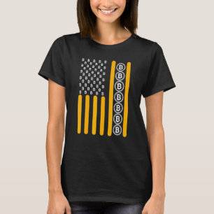 Crypto Bitcoin Cryptocurrency Blockchain Hodl-Flag T Shirt