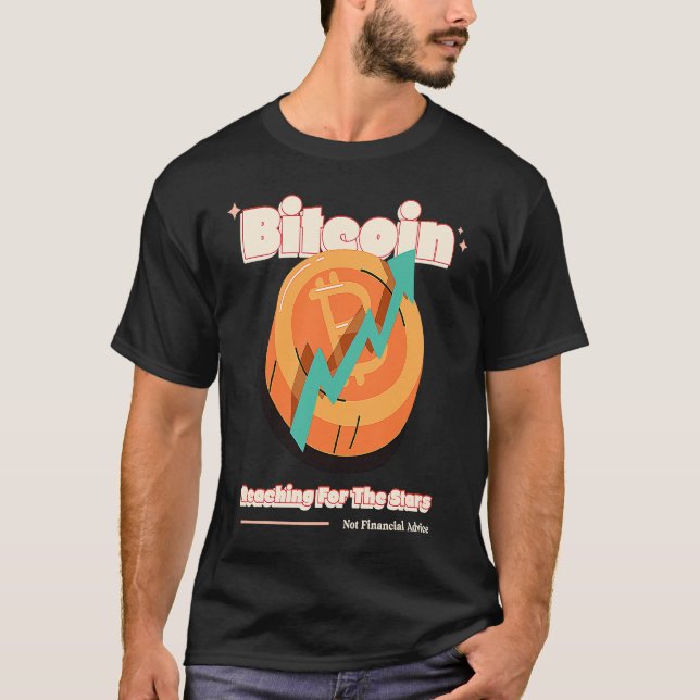 Crypto Bitcoin Not Financial Advice Blockchain Fan T Shirt (Framsida)