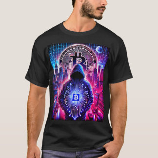 Crypto/Bitcoin Stealth T-Shirt Blue Lila