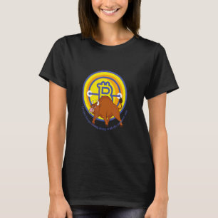 Crypto Bull Bitcoin-Behållor Stigning som Sol T Shirt