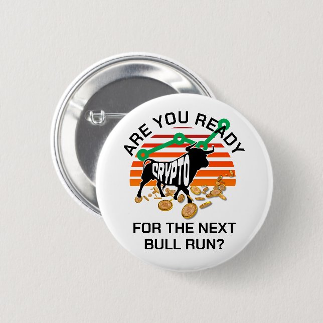 CRYPTO BULL SPRINGA är Redot Bitcoin Knapp (Framsida & baksida)