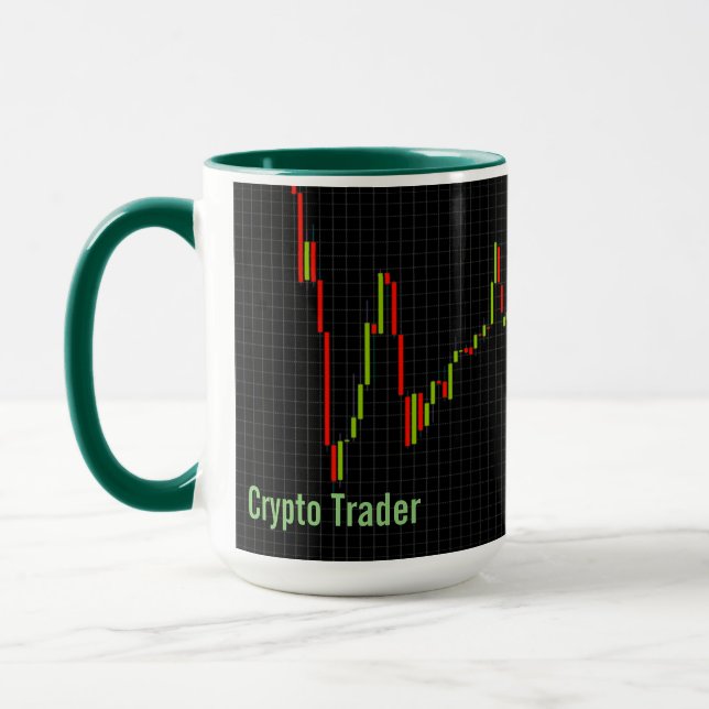 Crypto Candlestick Chart Personlig Money Design Mugg (Vänster)