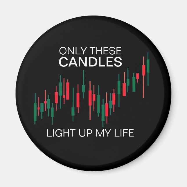 Crypto Candlesticks Personlig Magnet (Framsidan)
