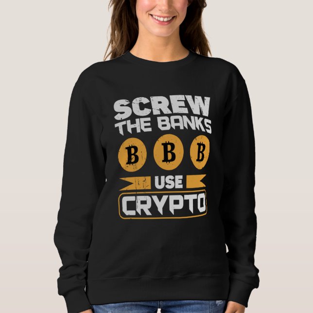 Crypto Cryptocurrency Blockchain Trader Finance  4 T Shirt (Framsida)
