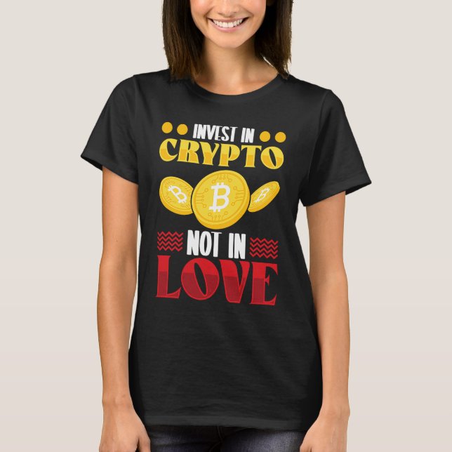 Crypto  Cryptocurrency Blockchain Trader Finance T Shirt (Framsida)