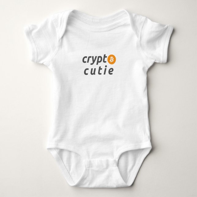 Crypto Cutie Baby Bodysuit T Shirt (Framsida)