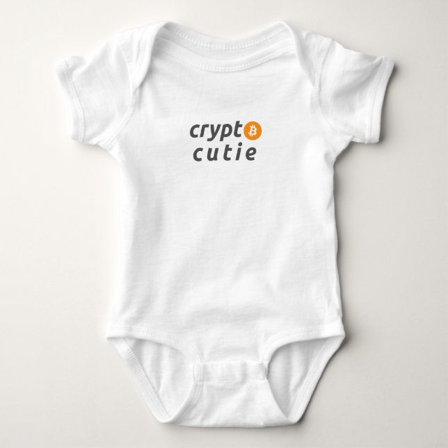 Crypto Cutie Baby Kroppsstrumpa T Shirt (Framsida)