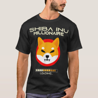 Crypto Dog Millionaire Loading Design T Shirt