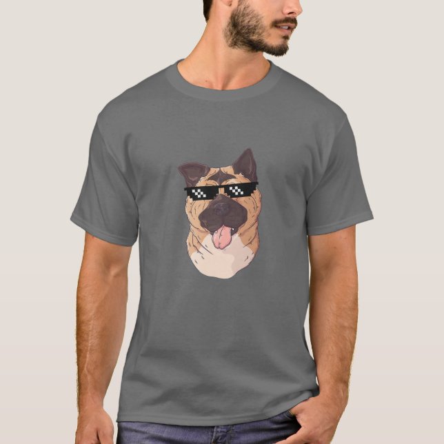 Crypto Doge Akita Shib Mynt, som ligger i Måne T Shirt (Framsida)