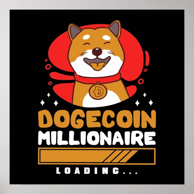Crypto DogeCoin Miljonär Laddar Poster (Framsidan)