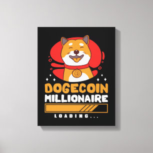 Crypto DogeCoin Millionaire Loading Canvastryck