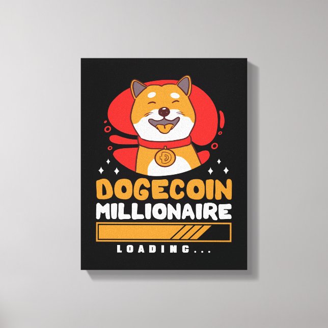 Crypto DogeCoin Millionaire Loading Canvastryck (Framsida)