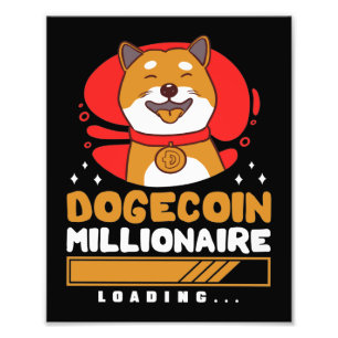 Crypto DogeCoin Millionaire Loading Fototryck