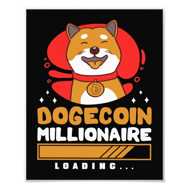 Crypto DogeCoin Millionaire Loading Fototryck (Framsidan)