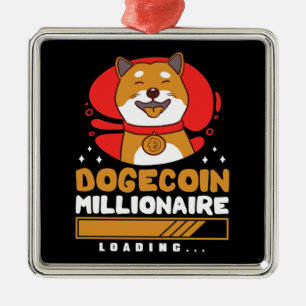 Crypto DogeCoin Millionaire Loading Julgransprydnad Metall