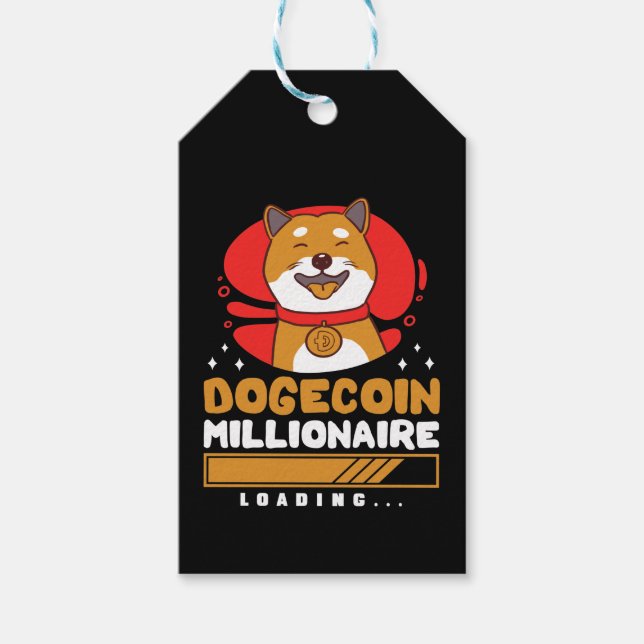 Crypto DogeCoin Millionaire Loading Presentetikett (Framsidan)