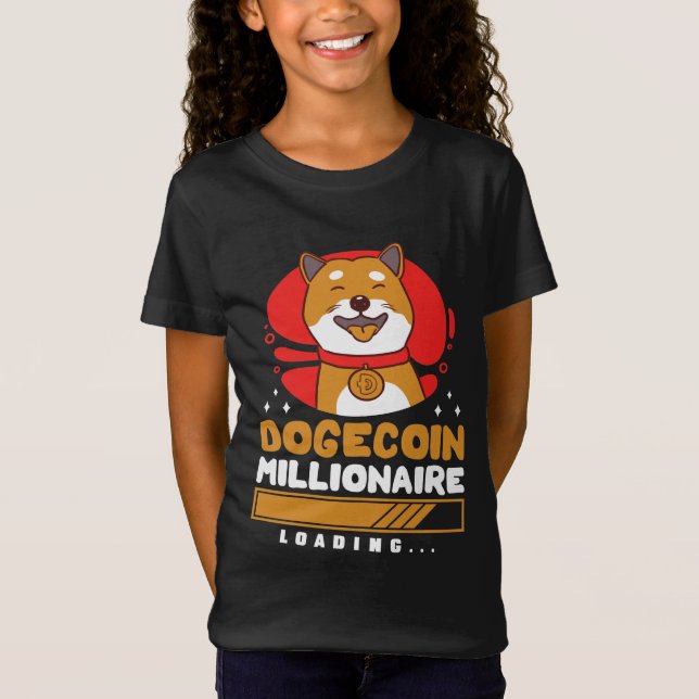 Crypto DogeCoin Millionaire Loading T Shirt (Framsida)
