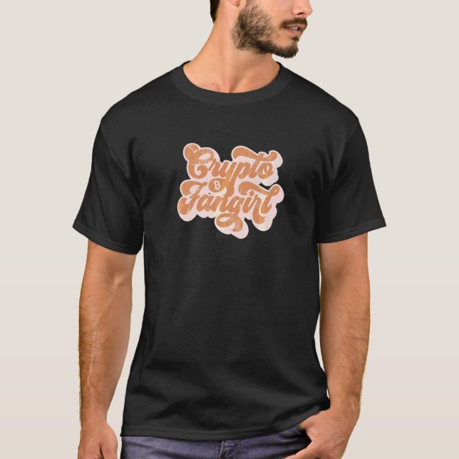 Crypto Fangirl Kryptovaluta Tjejer Som Köper Krypt T Shirt (Framsida)