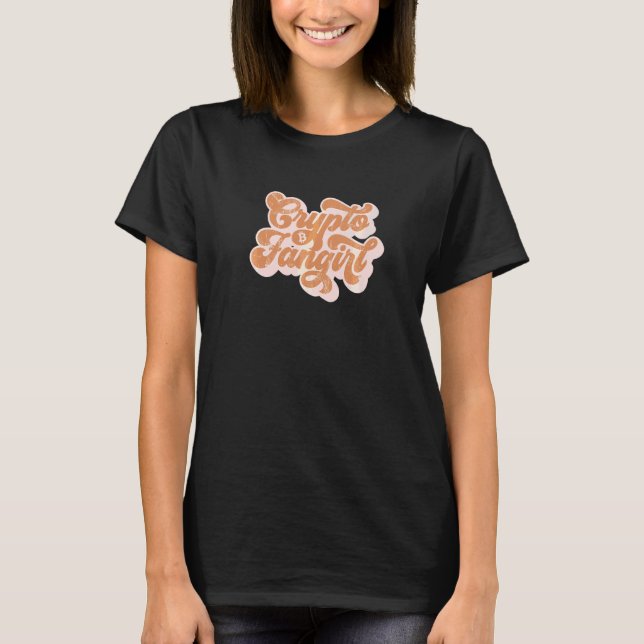 Crypto Fangirl Kryptovaluta Tjejer Som Köper Krypt T Shirt (Framsida)