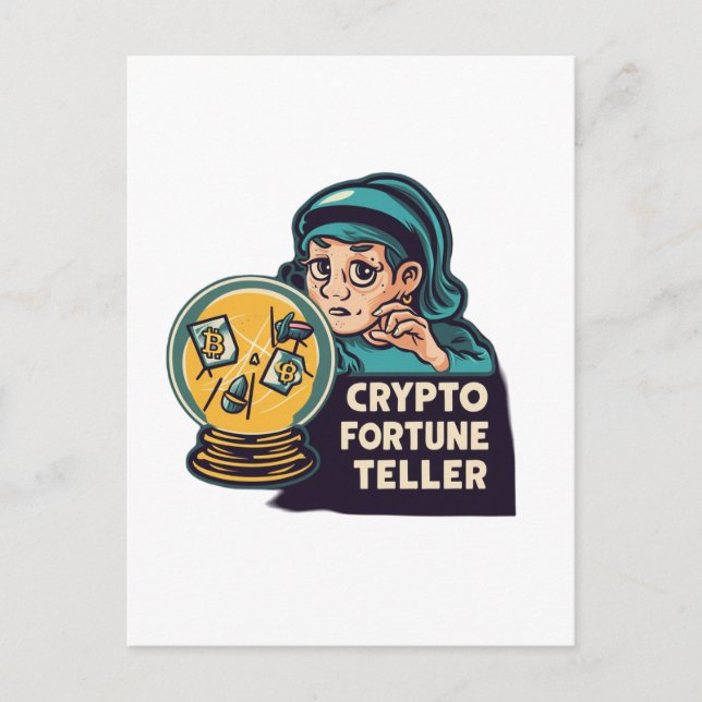 Crypto Fortune Teller Vykort (Framsida)