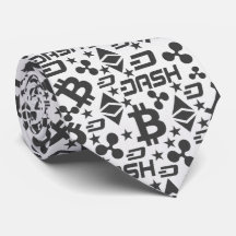 Crypto Gifts Black and White Mönster-halsband