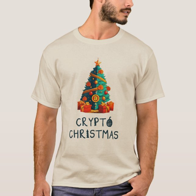 Crypto Julgran - Bitcoin T Shirt (Framsida)