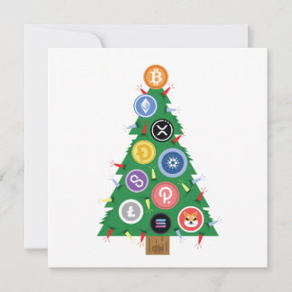 Crypto Julgran Cryptocurrency Ornament Kort