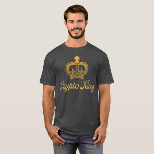 Crypto King T-shirt i Charcoal och Guld