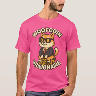 Crypto Kung Hund - WoofCoin Millionaire T Shirt