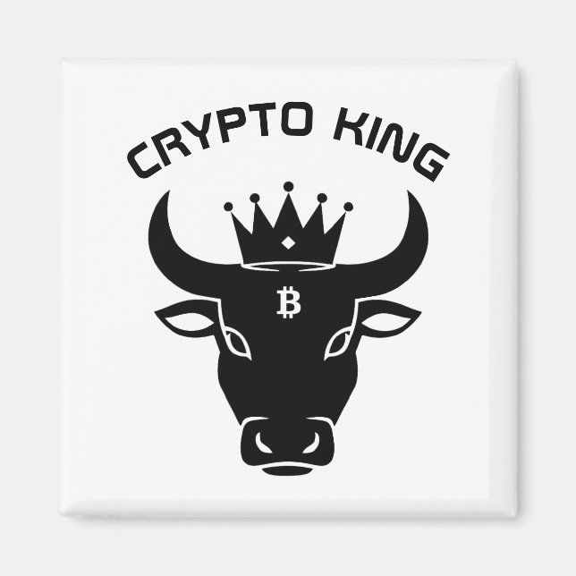 Crypto Kung Personlig White Magnet (Framsidan)