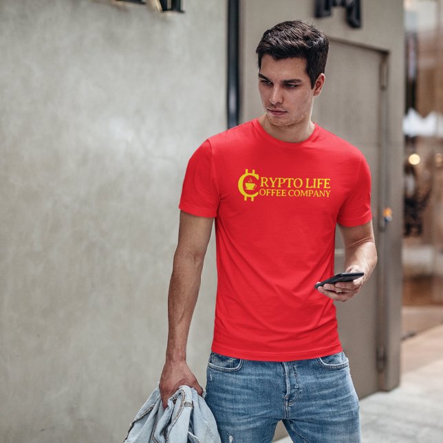 Crypto Life Coffee Company Logotyp T Shirt (Skapare uppladdad)