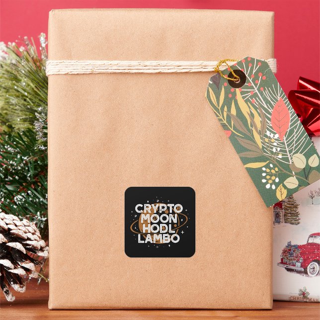 Crypto Måne Fyrkantigt Klistermärke (Skapare uppladdad)