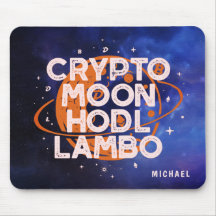 Crypto Måne Hodl Lambo Space Personlig Namn