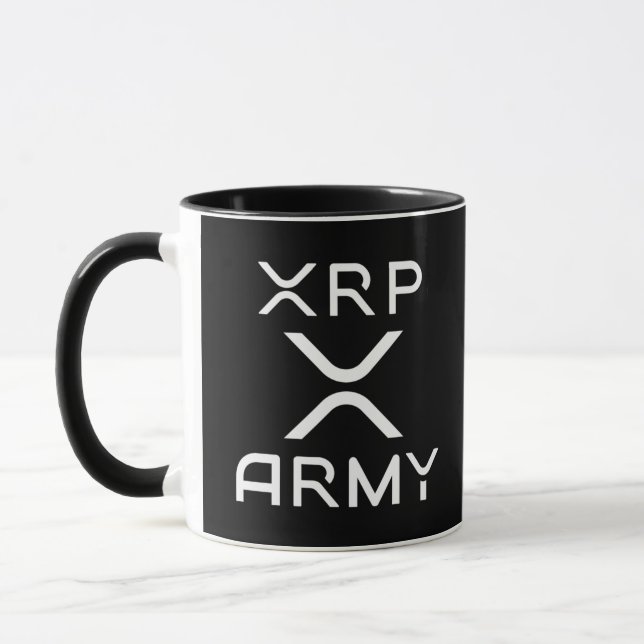 Crypto Meme Hodl Cryptocurrency XRP-armécitat Mugg (Vänster)