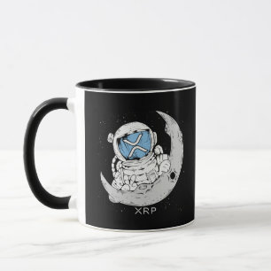 Crypto Meme XRP Cryptocurrency Cute Astronaut Måne Mugg