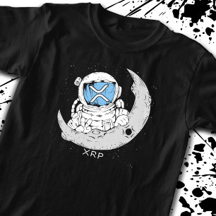 Crypto Meme XRP Cryptocurrency Cute Astronaut Måne T Shirt