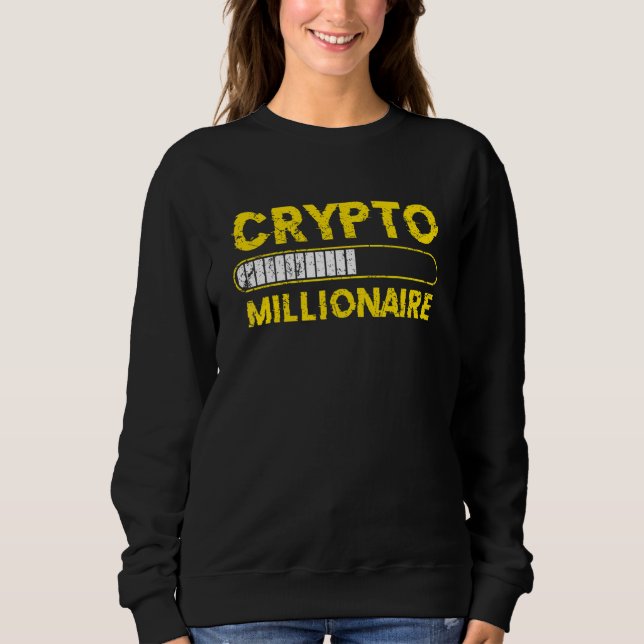 Crypto Miljonär Laddar Bitcoin Ethereum T Shirt (Framsida)