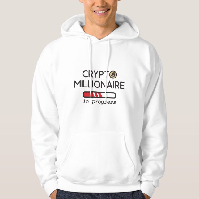Crypto Millionaire in progress Hoodie (Framsida)