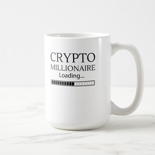Crypto Millionaire-inläsning väntetid Kaffemugg (Höger)