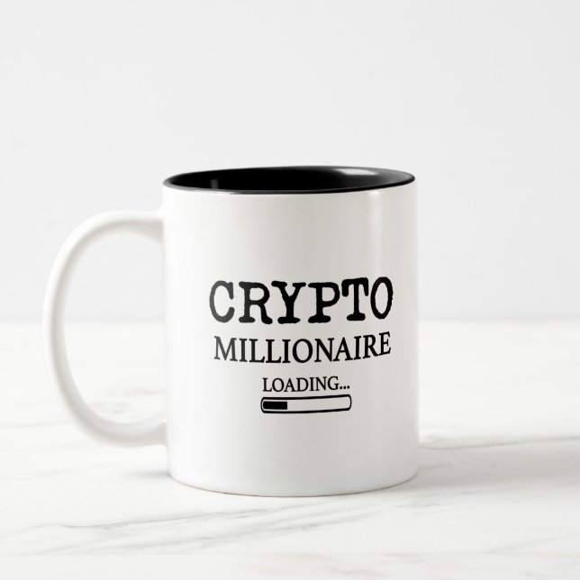 Crypto Millionaire-laddning Två-Tonad Mugg (Vänster)