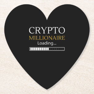 Crypto Millionaire Läser in lustiga mynthandlare Underlägg Papper